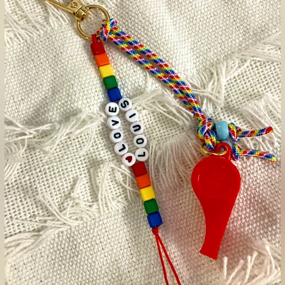 New Super Cute the Personalized Whistle Safety Bag Charm Rainbow-ish - Picture 2 of 6